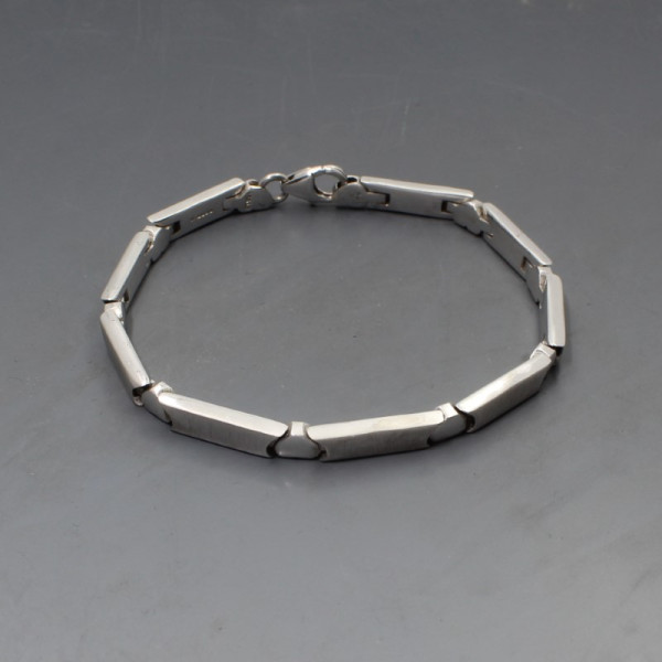 Jade and Silver Ovals Bracelet